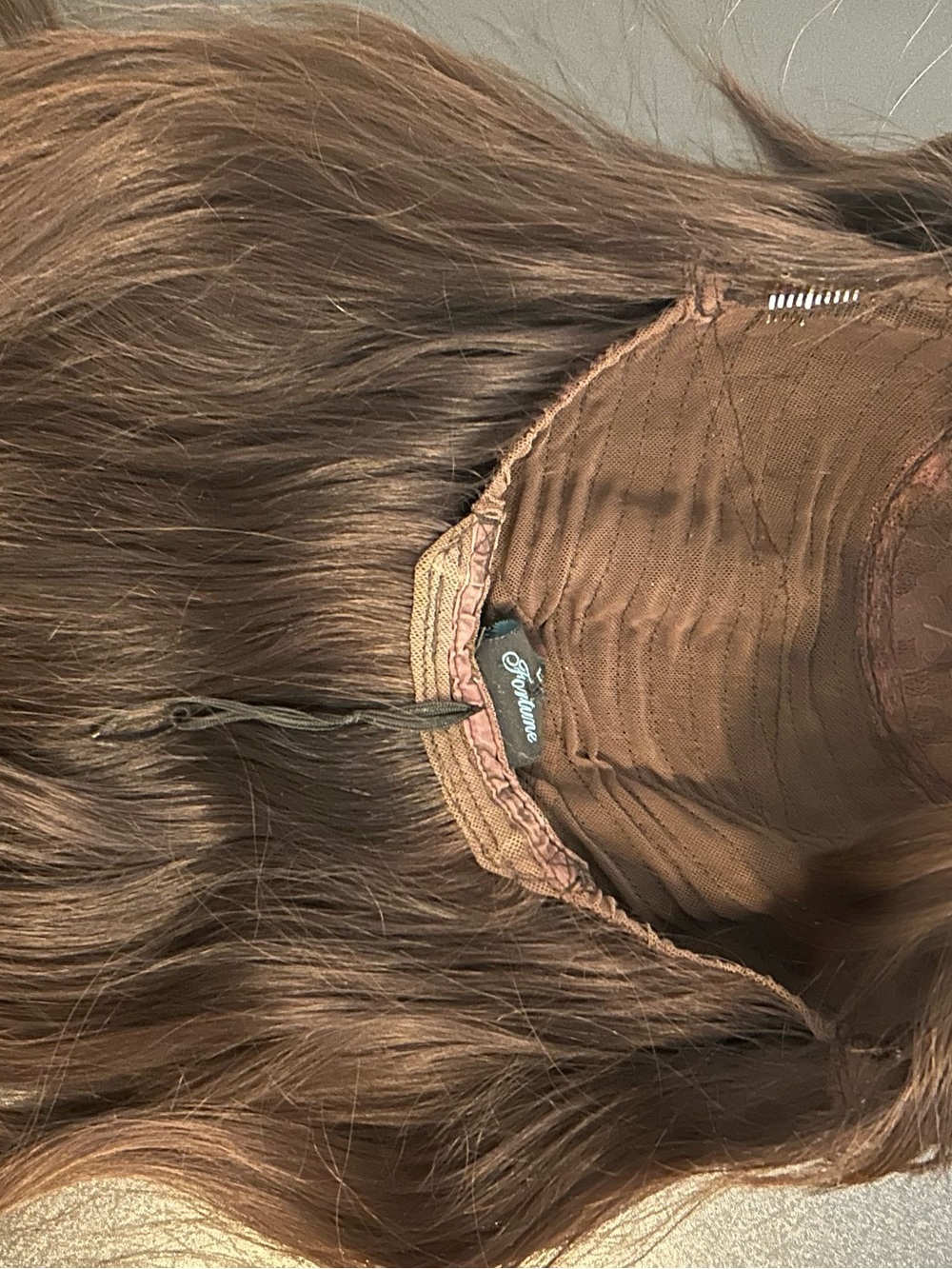 Brown Women's Long Real Hair Wig